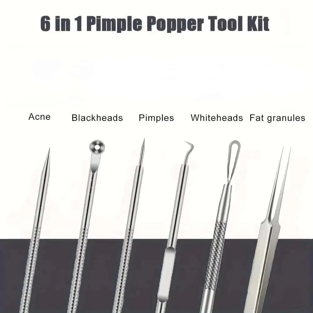 6Pcs Pimple Tweezers set