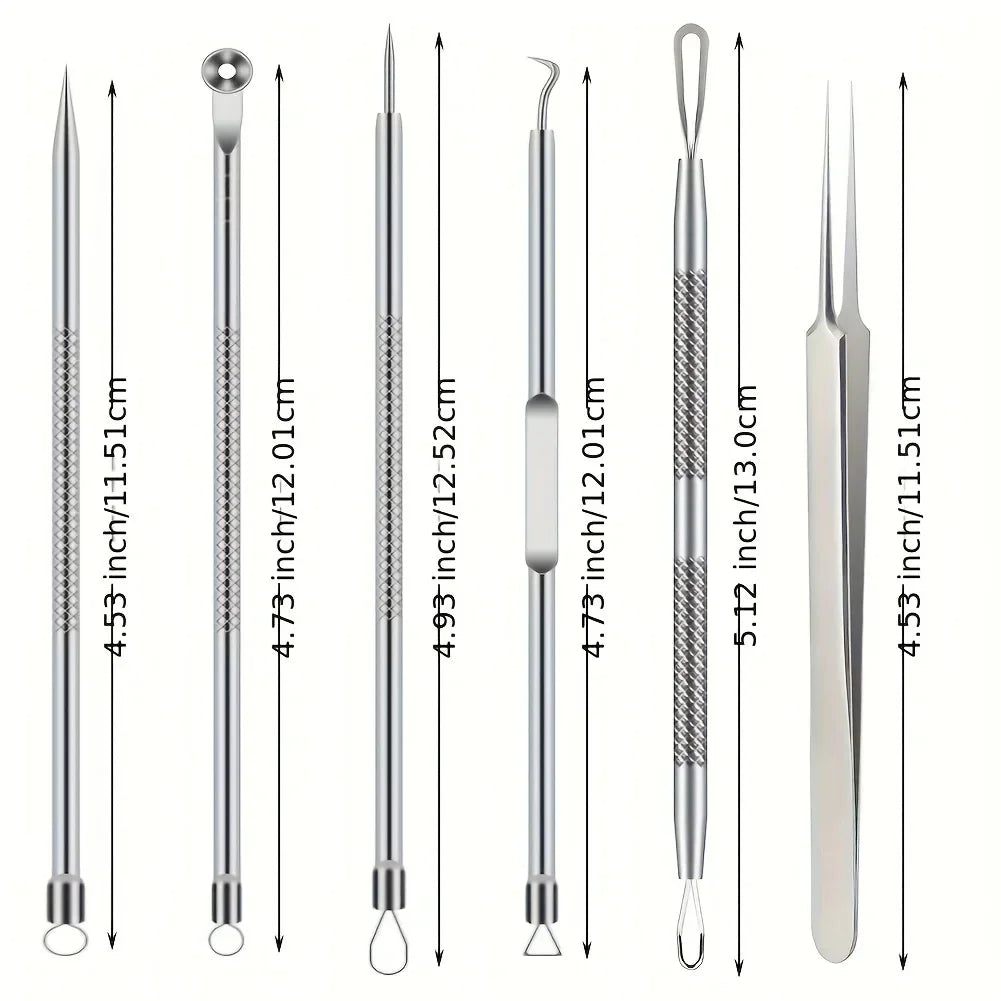 6Pcs Pimple Tweezers set